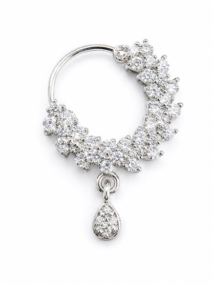 Silver Plated AD Nosering for Women