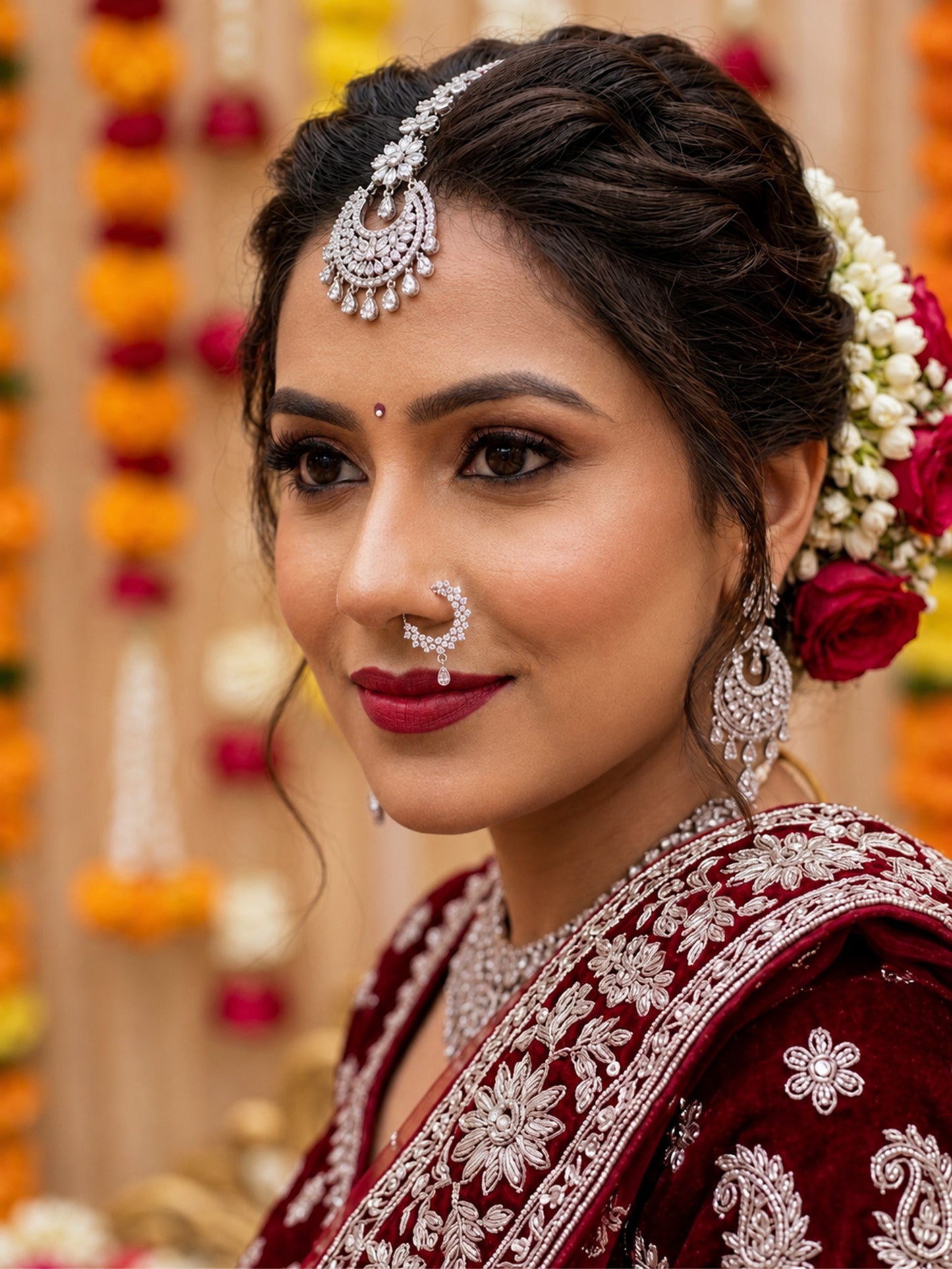 Silver Plated AD Nosering for Women