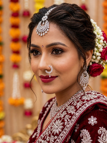 Silver Plated AD Nosering for Women