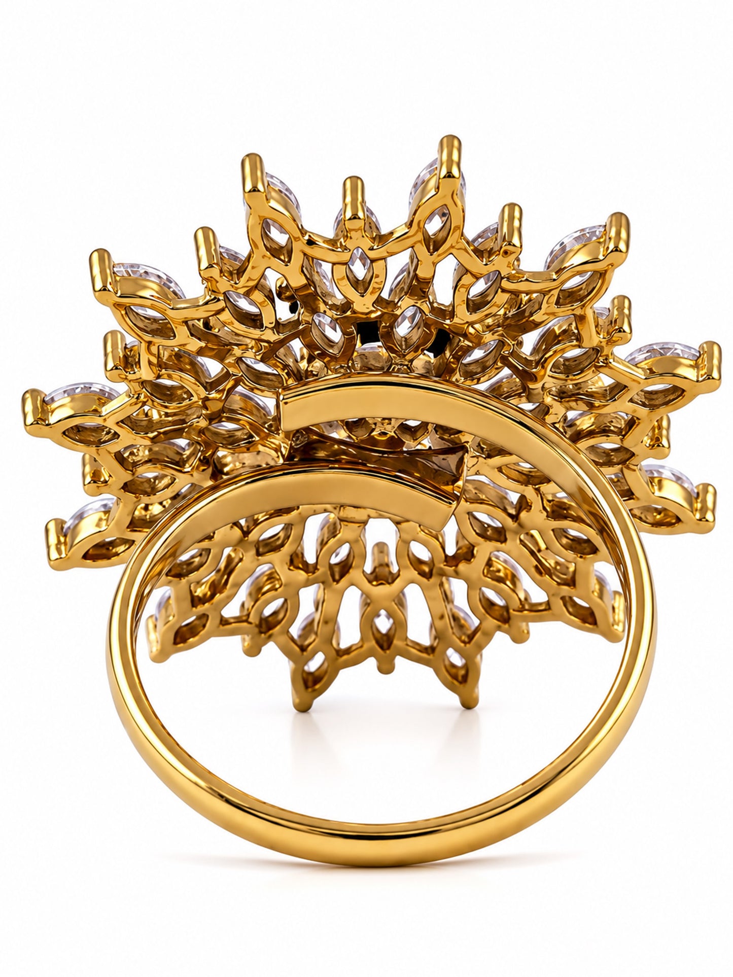 Antique Gold Plated AD Finger Ring for Women