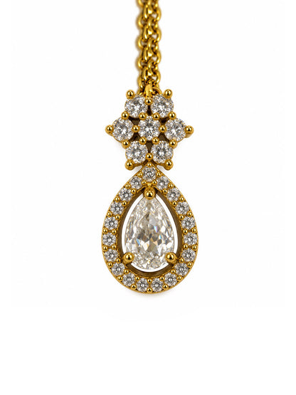 South Indian Gold Plated AD Maang Tikka for Women