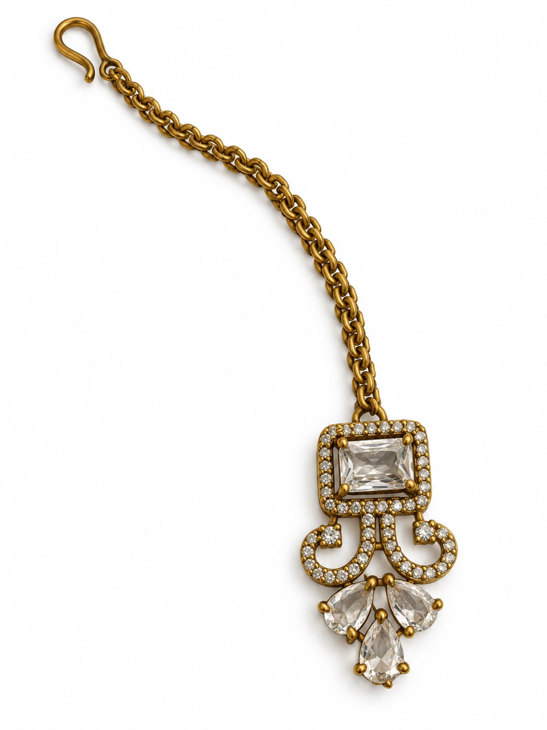 Antique Gold Plated Maang Tikka for Women