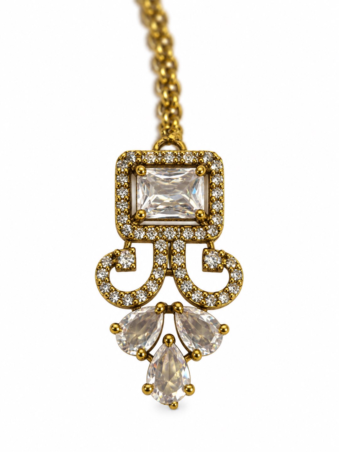 Antique Gold Plated Maang Tikka for Women
