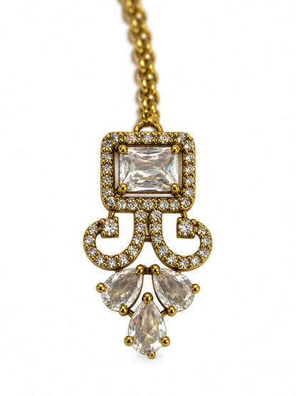 Antique Gold Plated Maang Tikka for Women