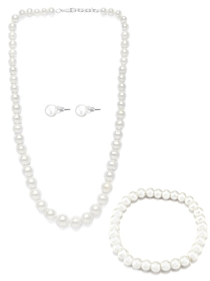 Faux Pearls Jewellery Set
