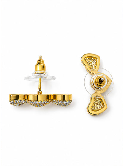 Gold Plated AD Heart Mangalsutra for women