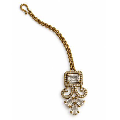 Antique Gold Plated Maang Tikka for Women