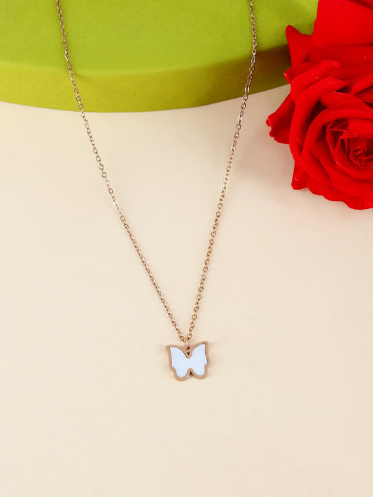 Anti Tarnish Stainless Steel Butterfly Necklace