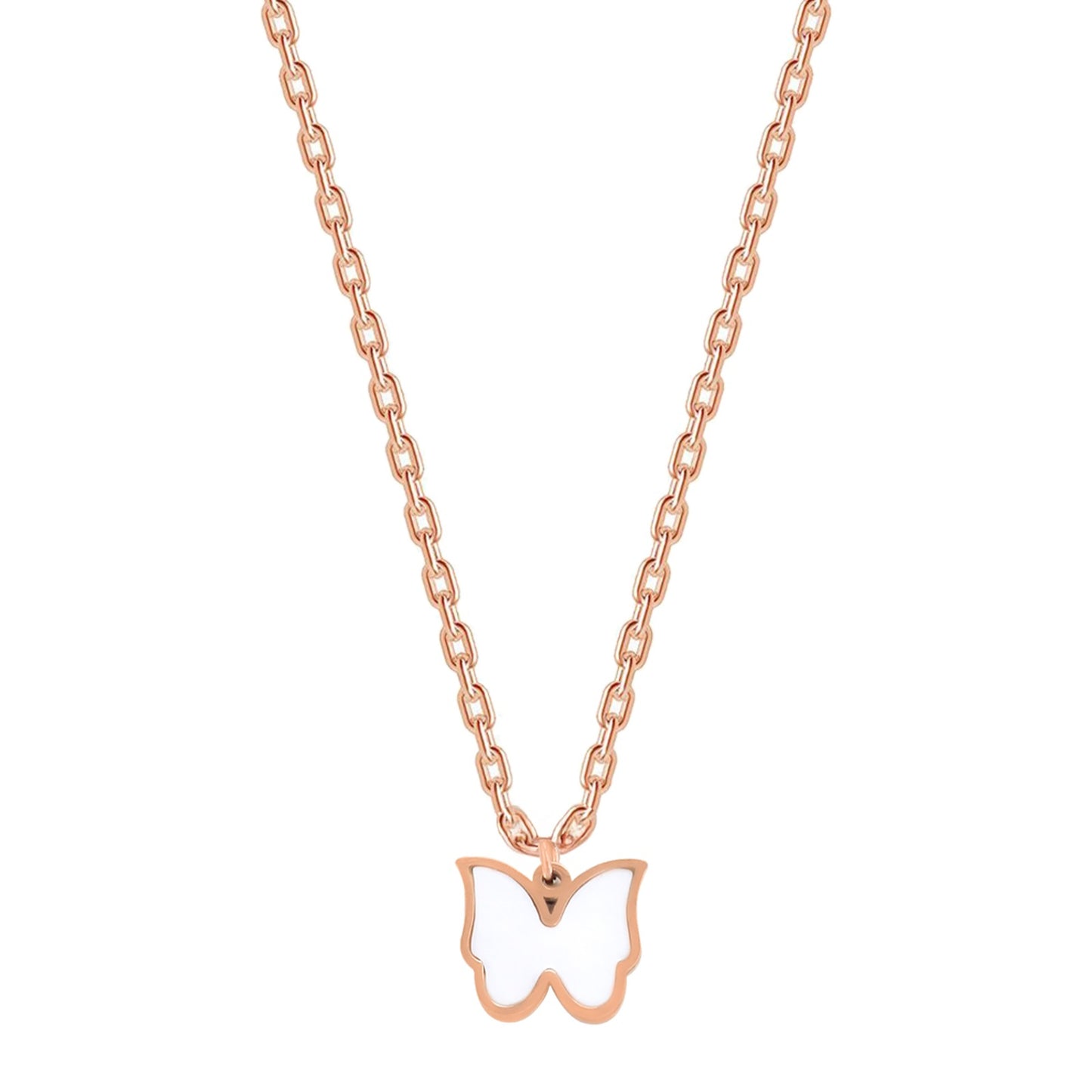Anti Tarnish Stainless Steel Butterfly Necklace