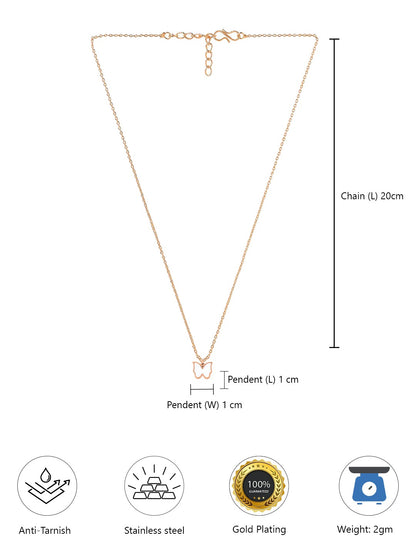 Anti Tarnish Stainless Steel Butterfly Necklace