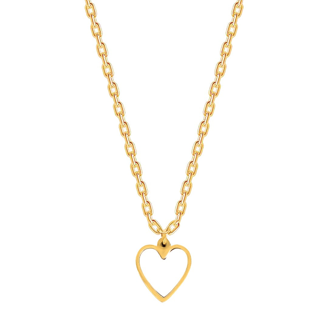 Anti Tarnish Stainless Steel Heart Necklace