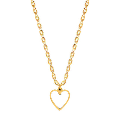 Anti Tarnish Stainless Steel Heart Necklace