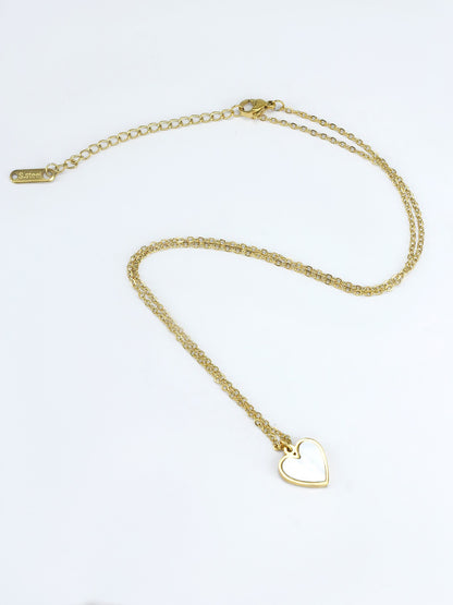 Anti Tarnish Stainless Steel Heart Necklace