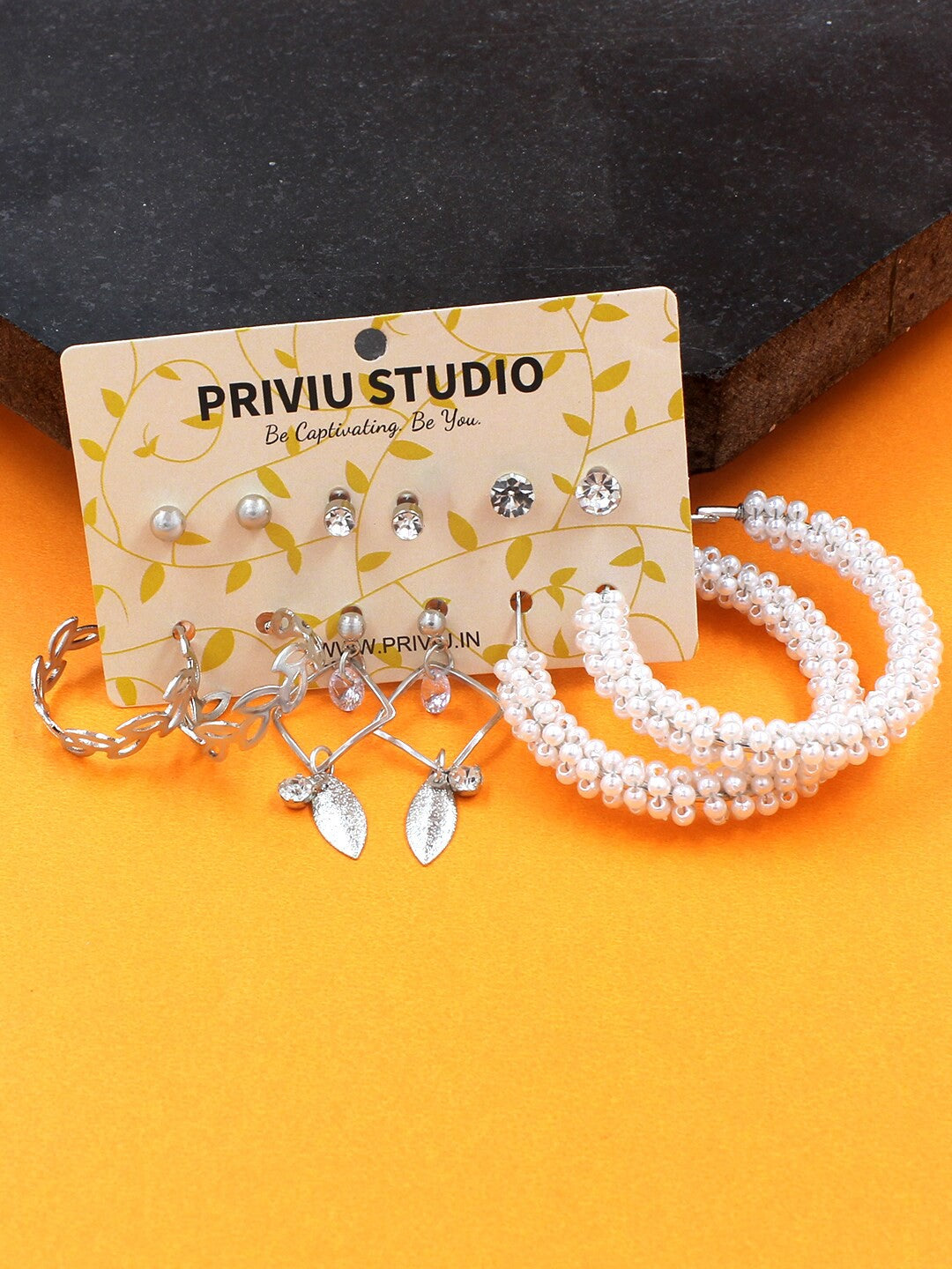 Pack of 6 Hoop & Stud Earrings