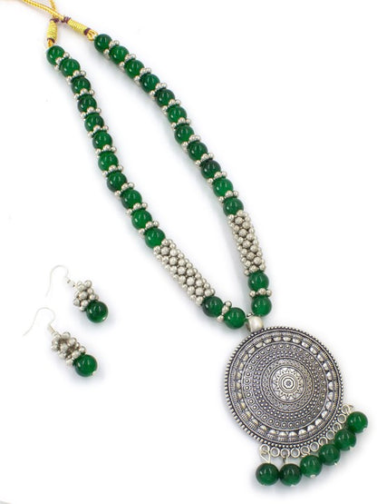 Long Beaded Tibetan Style Jewellery Set