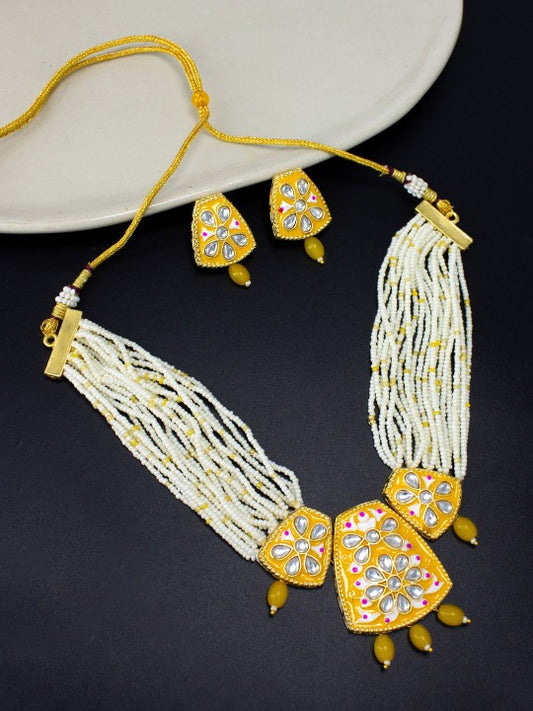 Gold-Plated Beaded Jewellery Set