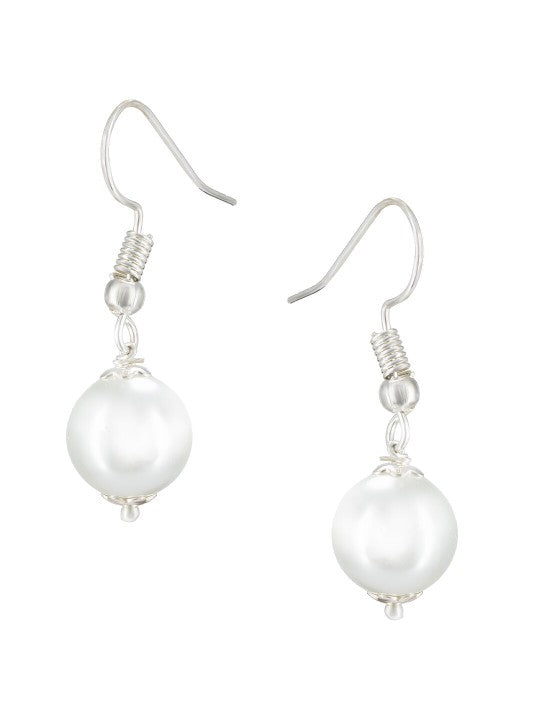 White Beads Drop Jewellery Set