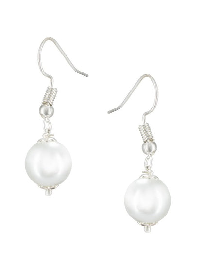 White Beads Drop Jewellery Set
