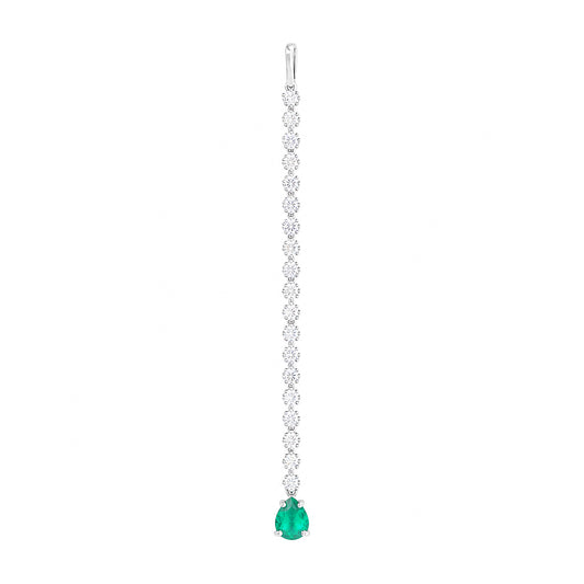 Rhodium Plated Green AD Maang Tikka for Women