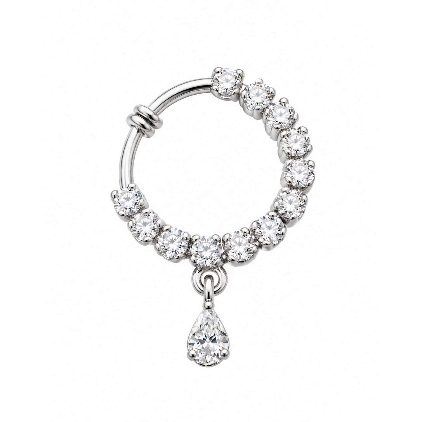 Silver Plated AD Nosering for Women