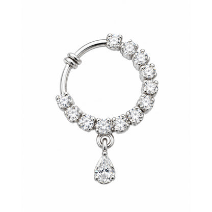 Silver Plated AD Nosering for Women