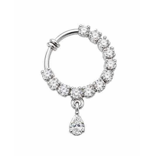 Silver Plated AD Nosering for Women
