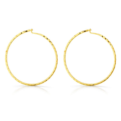 Gold Plated Classic Large Hoop Earrings for Women