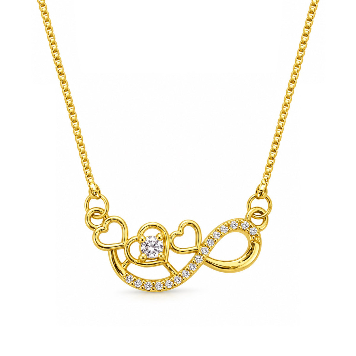 Gold Plated AD Pendant for Women