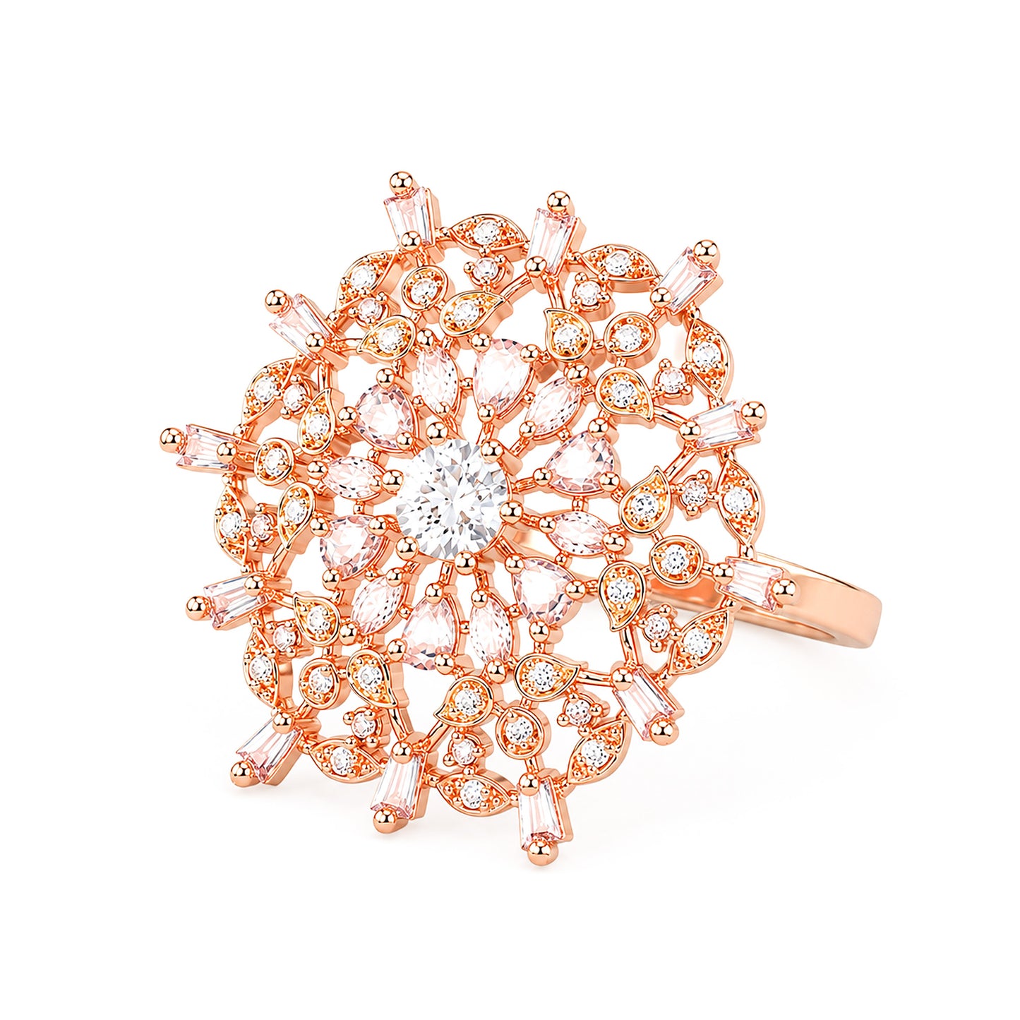 Rose Gold Plated AD Ring for Women