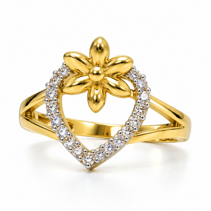 Gold Plated AD Finger Ring for Women