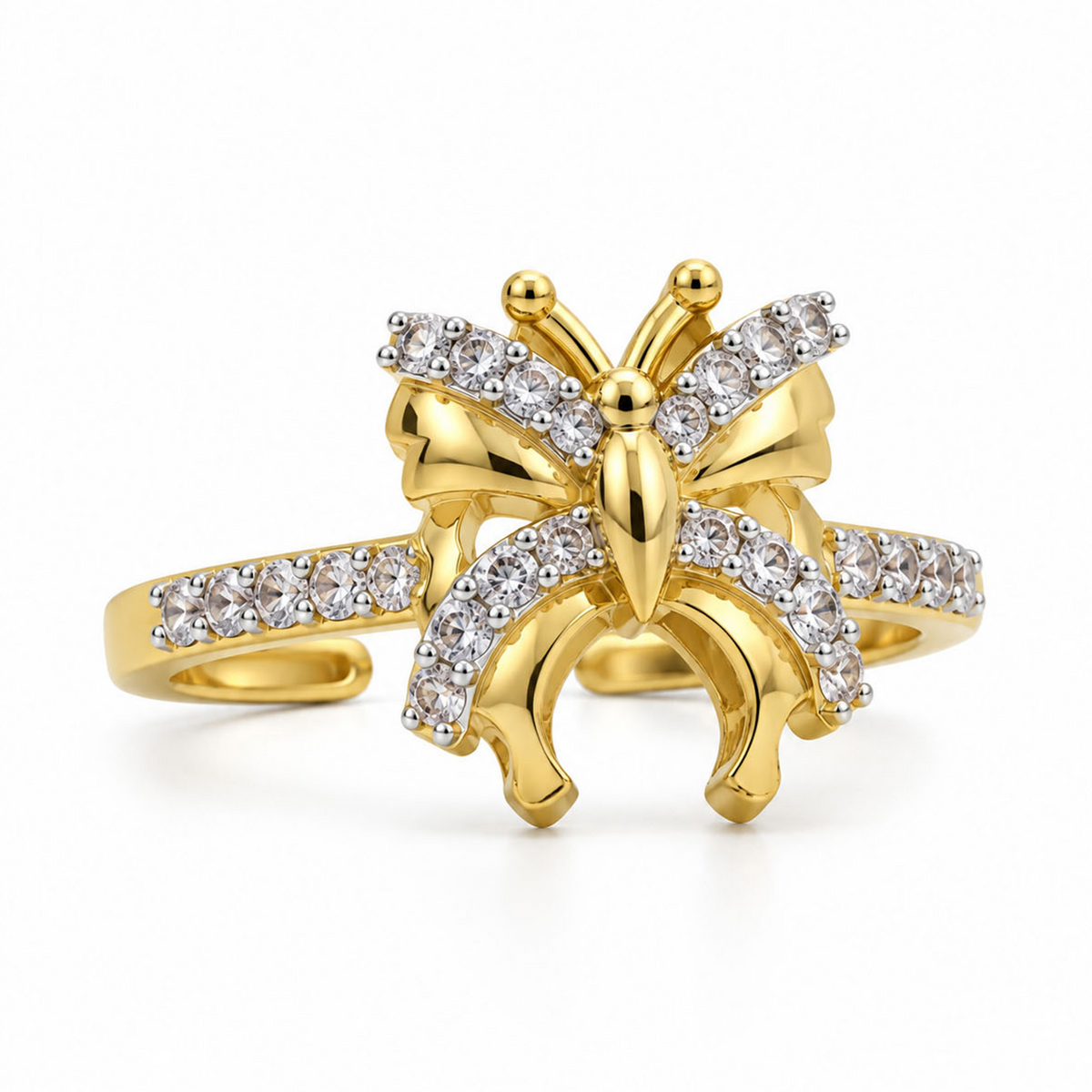 Gold Plated AD Finger Ring for Women