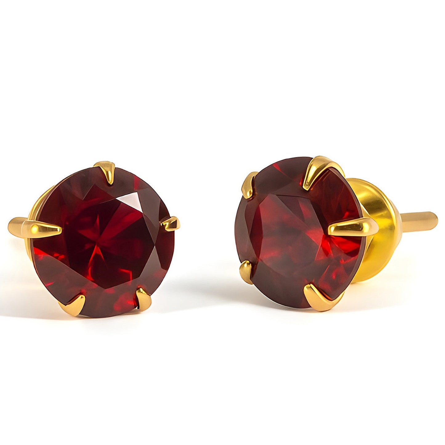 Red AD Stud Earrings for Women