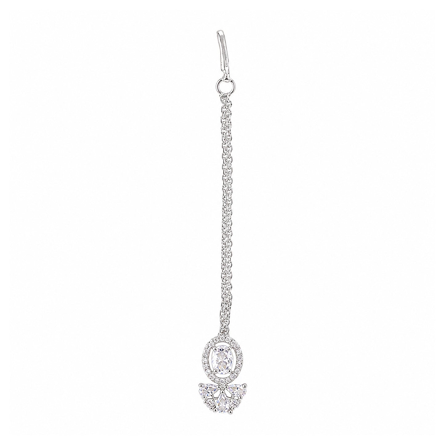 Silver Plated AD Maang Tikka for Women