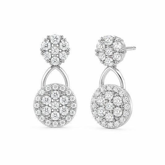 Silver Plated AD Studs Earring for Women