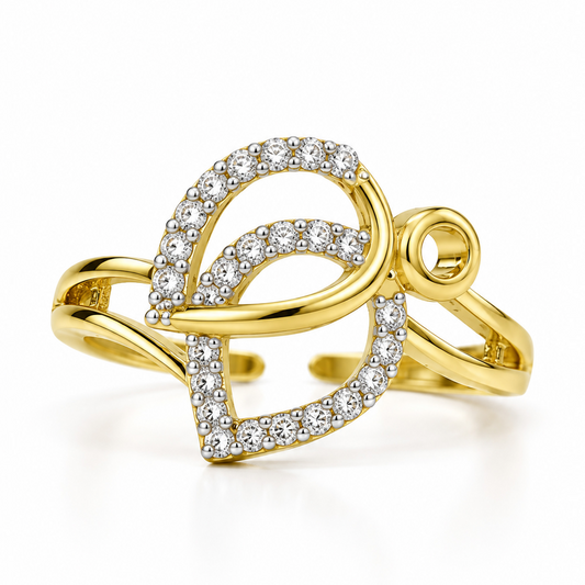 Gold Plated AD Finger Ring for Women
