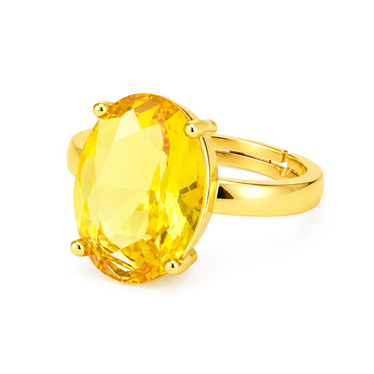 Gold Plated Yellow AD Finger Ring for Women