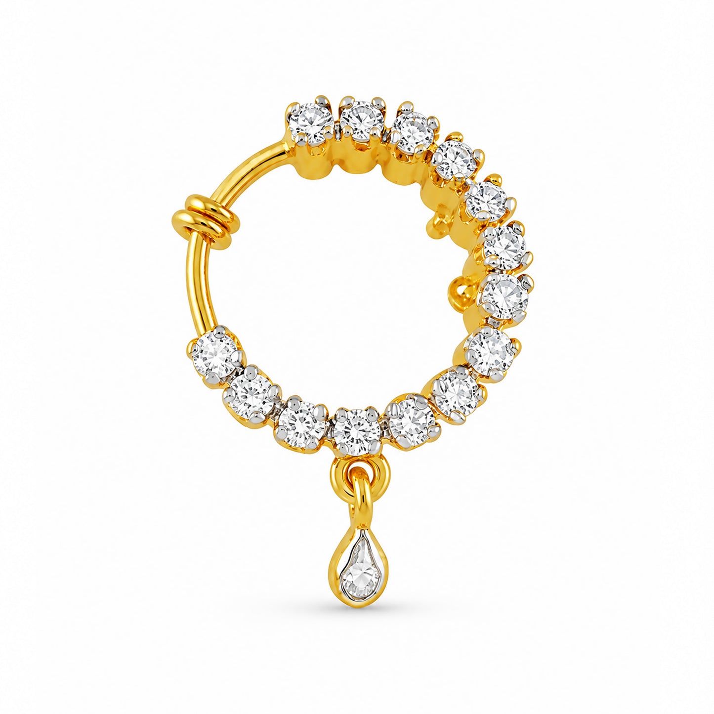 Gold Plated AD Small Nosering for Women