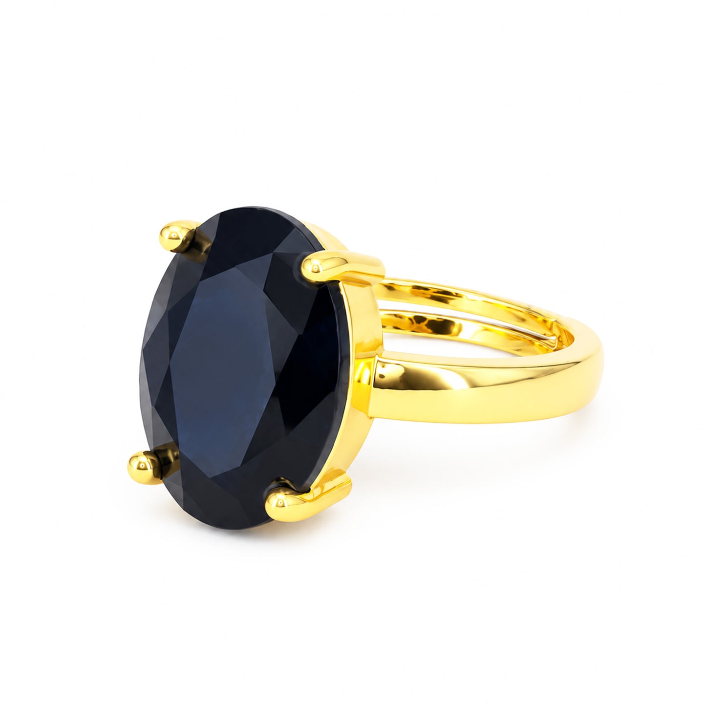 Gold Plated Black AD Finger Ring for Women