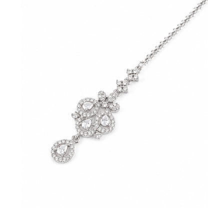 Silver Plated AD Maang Tikka for Women