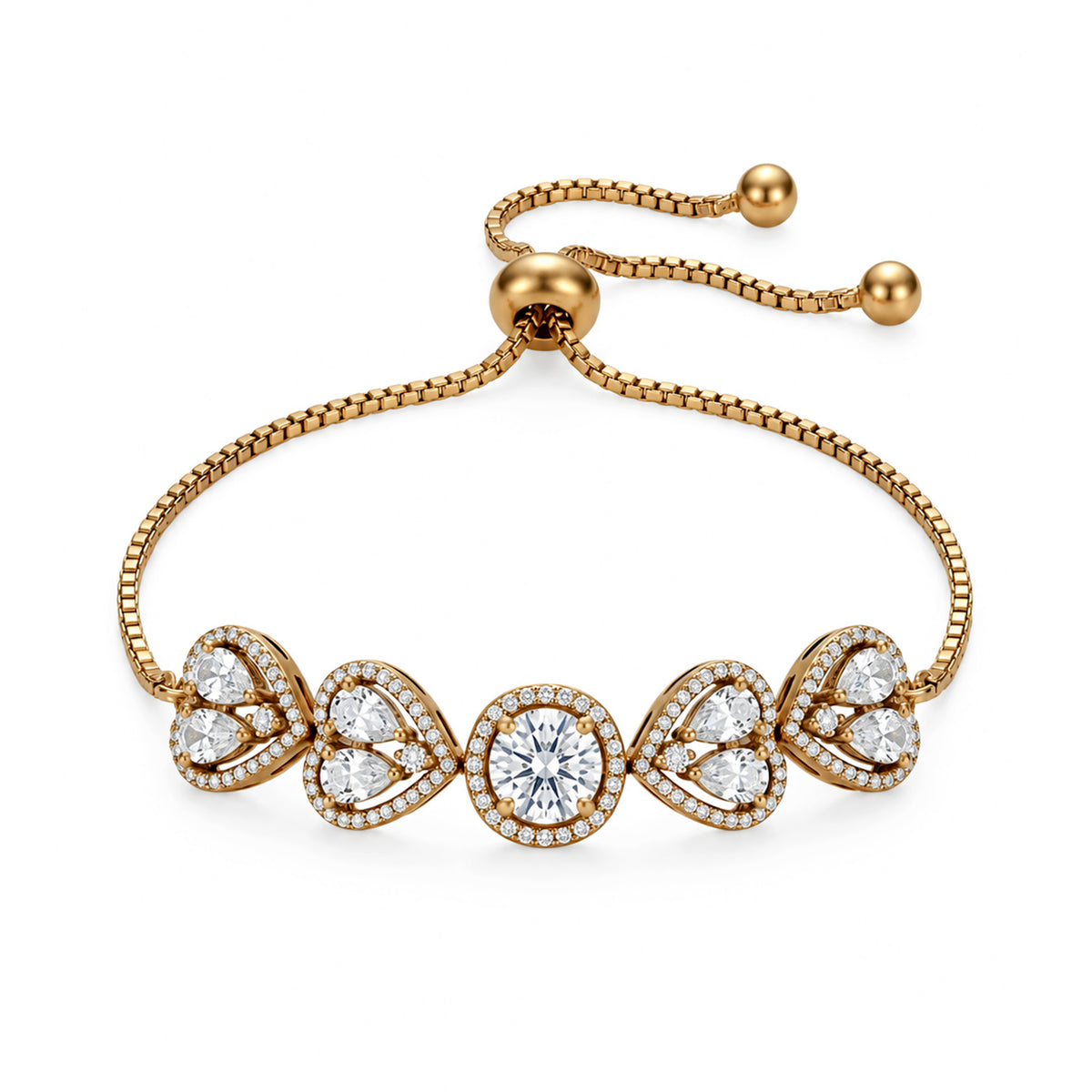 Antique Gold Plated AD Bracelet for Women