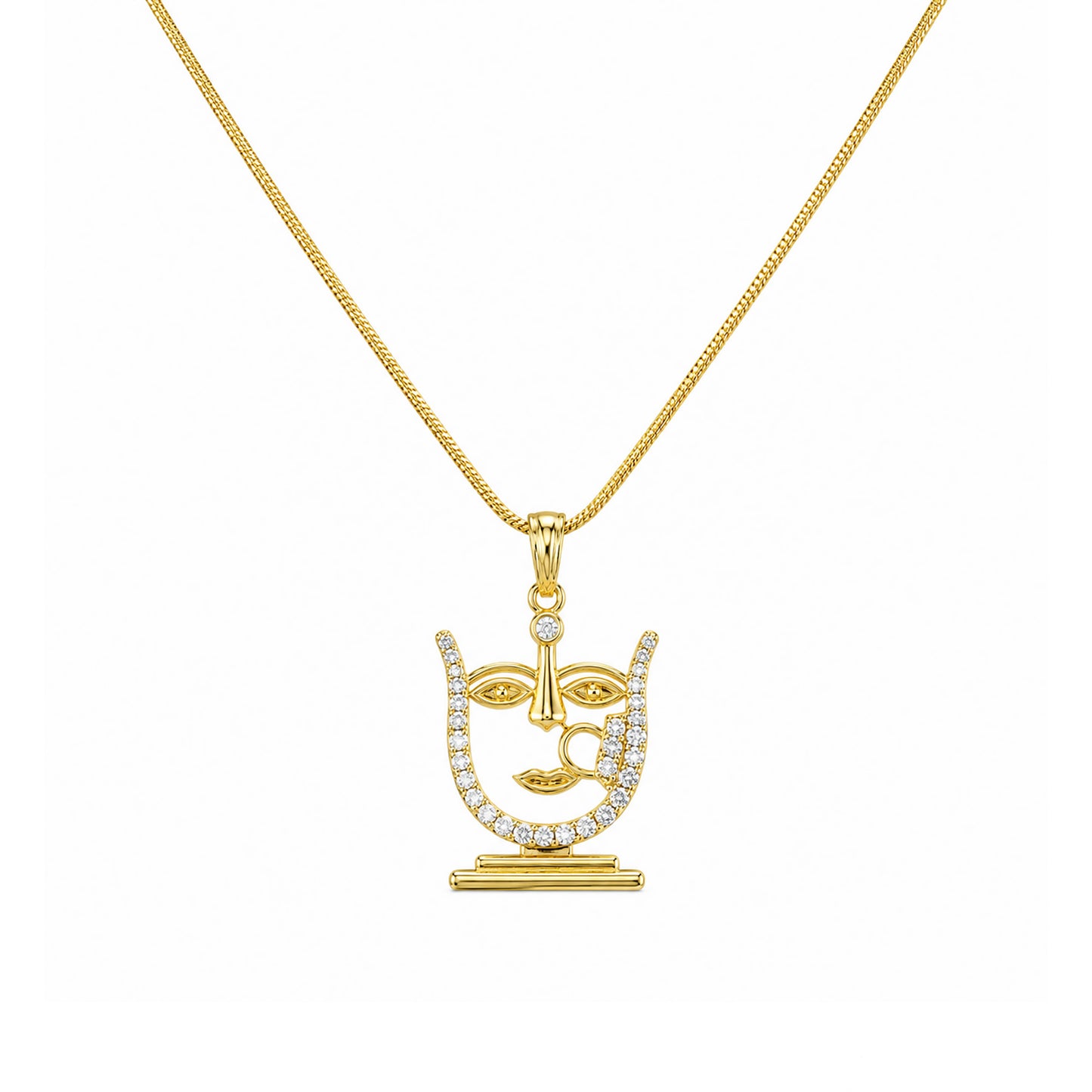 Gold Plated AD Pendant for Women