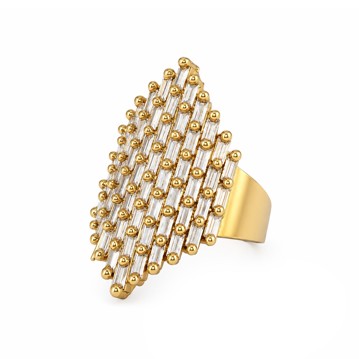 Gold Plated AD Finger Ring for Women