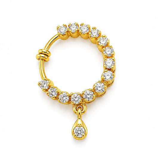 Gold Plated AD Small Nosering for Women