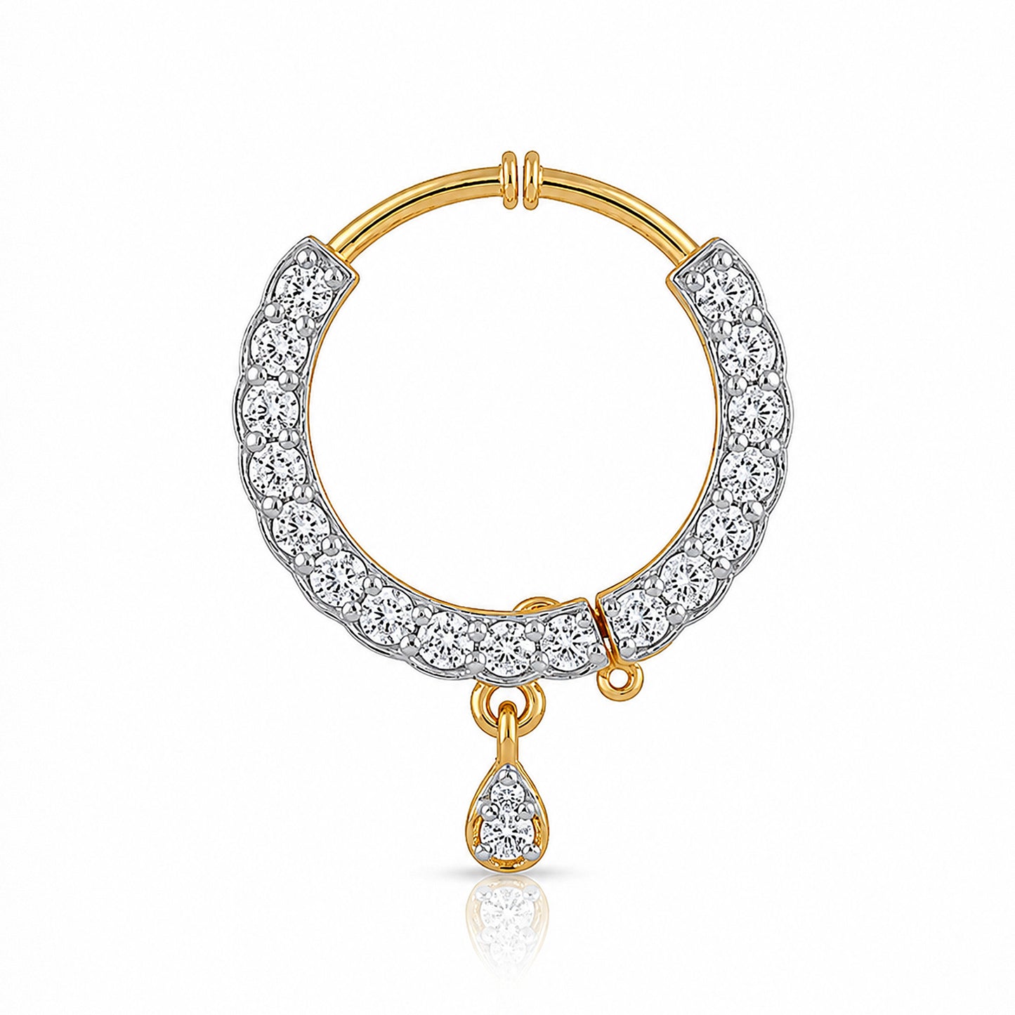 Gold Plated AD Large Nosering for Women