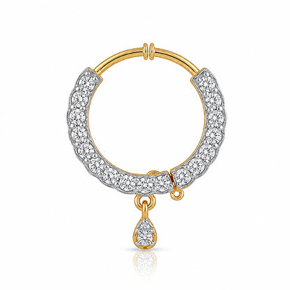 Gold Plated AD Large Nosering for Women