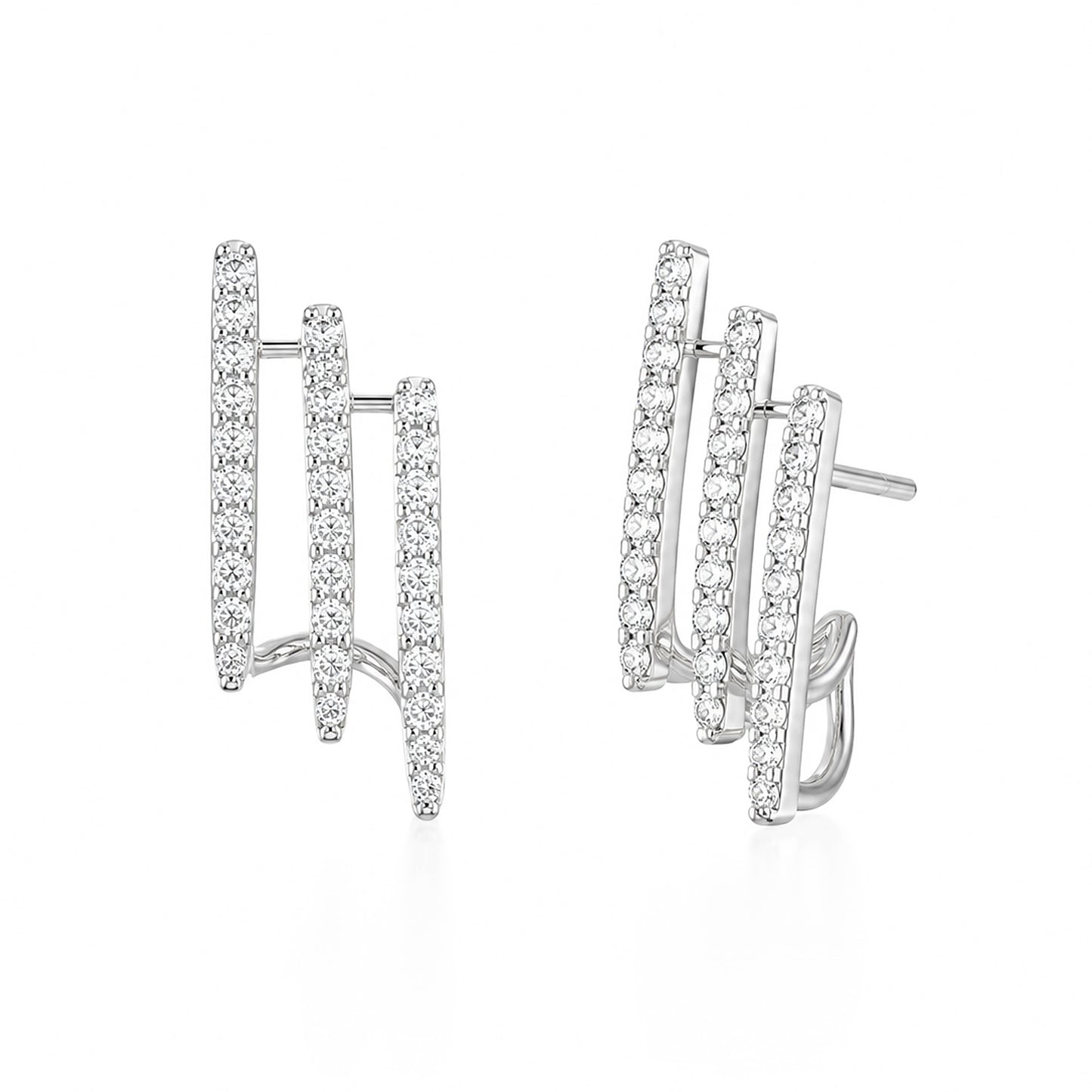Silver Plated AD Studs Earring for Women