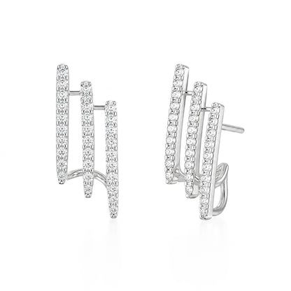 Silver Plated AD Studs Earring for Women