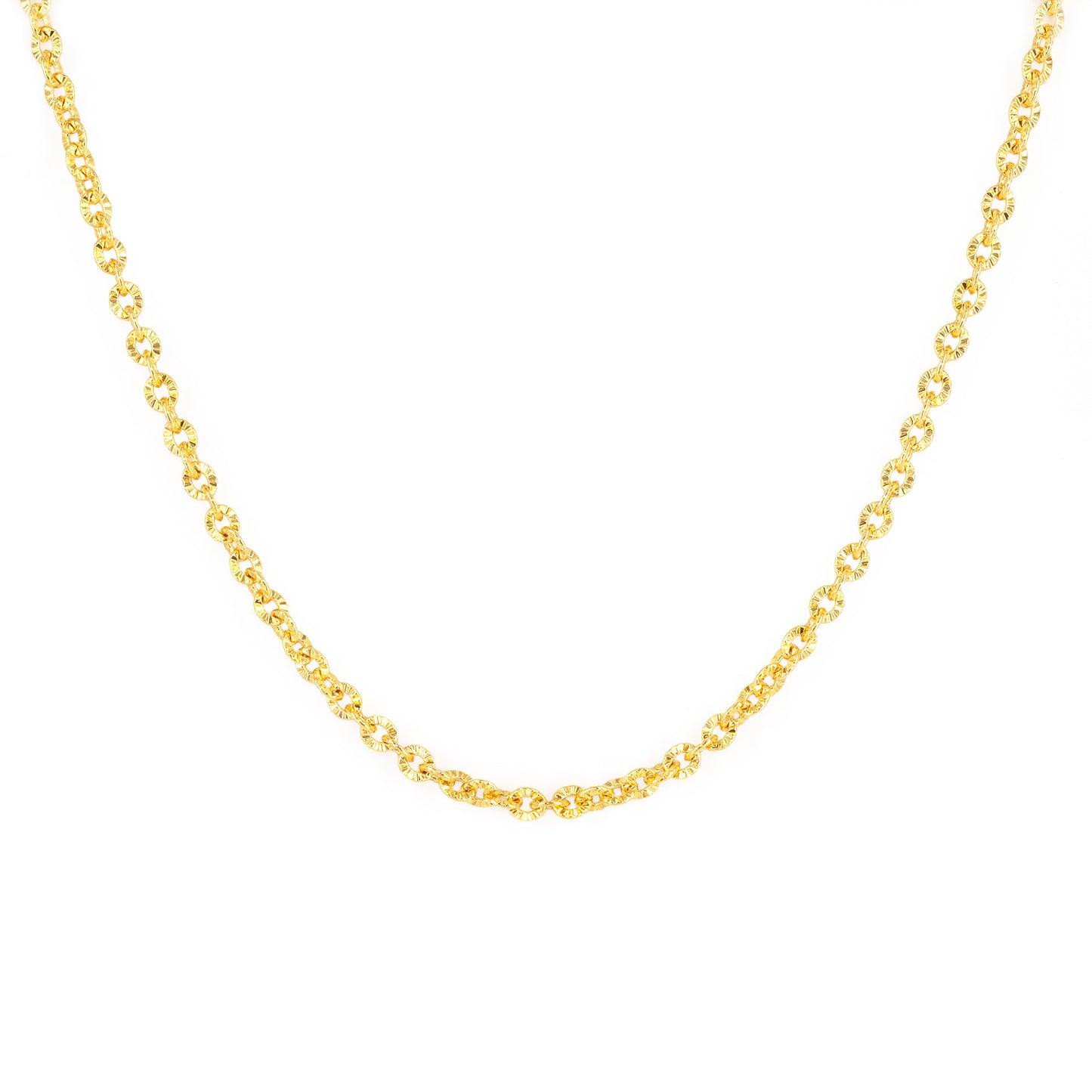 Gold Plated Link Chain Necklace for Women