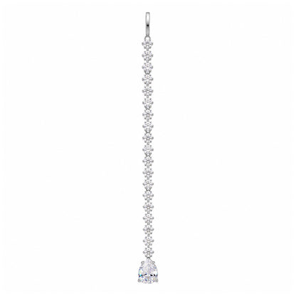 Silver Plated AD Teardrop Maang Tikka for Women
