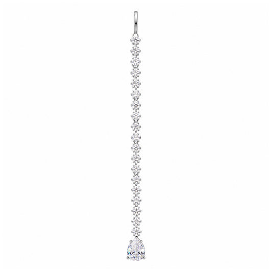 Silver Plated AD Teardrop Maang Tikka for Women